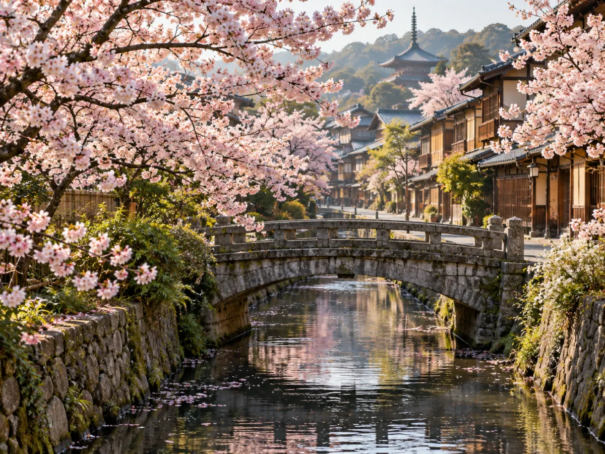 Japonia w porze kwitnących wiśni